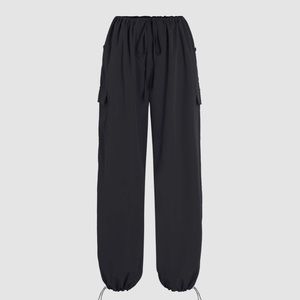 Low Rise Parachute Cargo Pants - 4